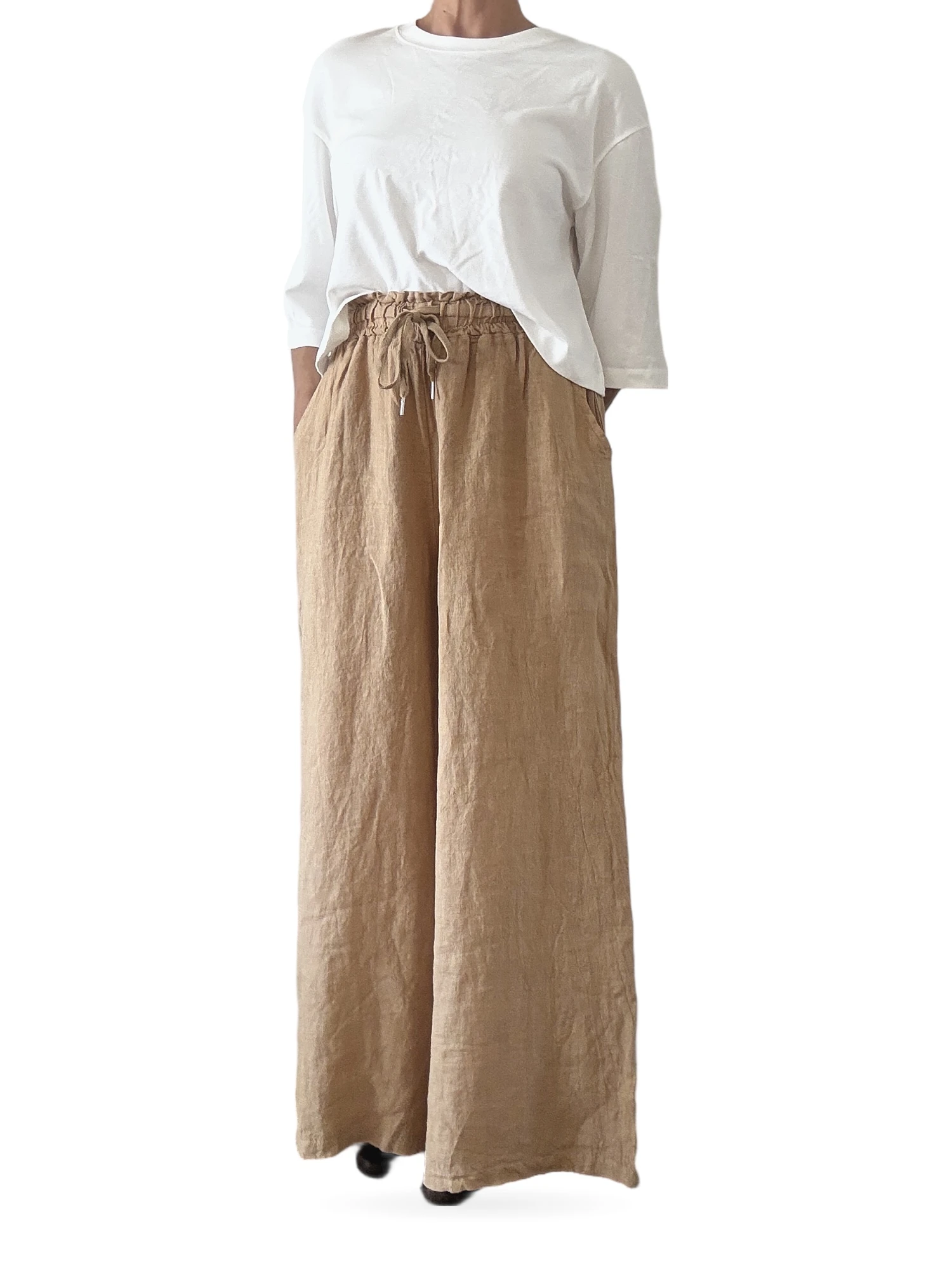 Pantalón de lino ancho