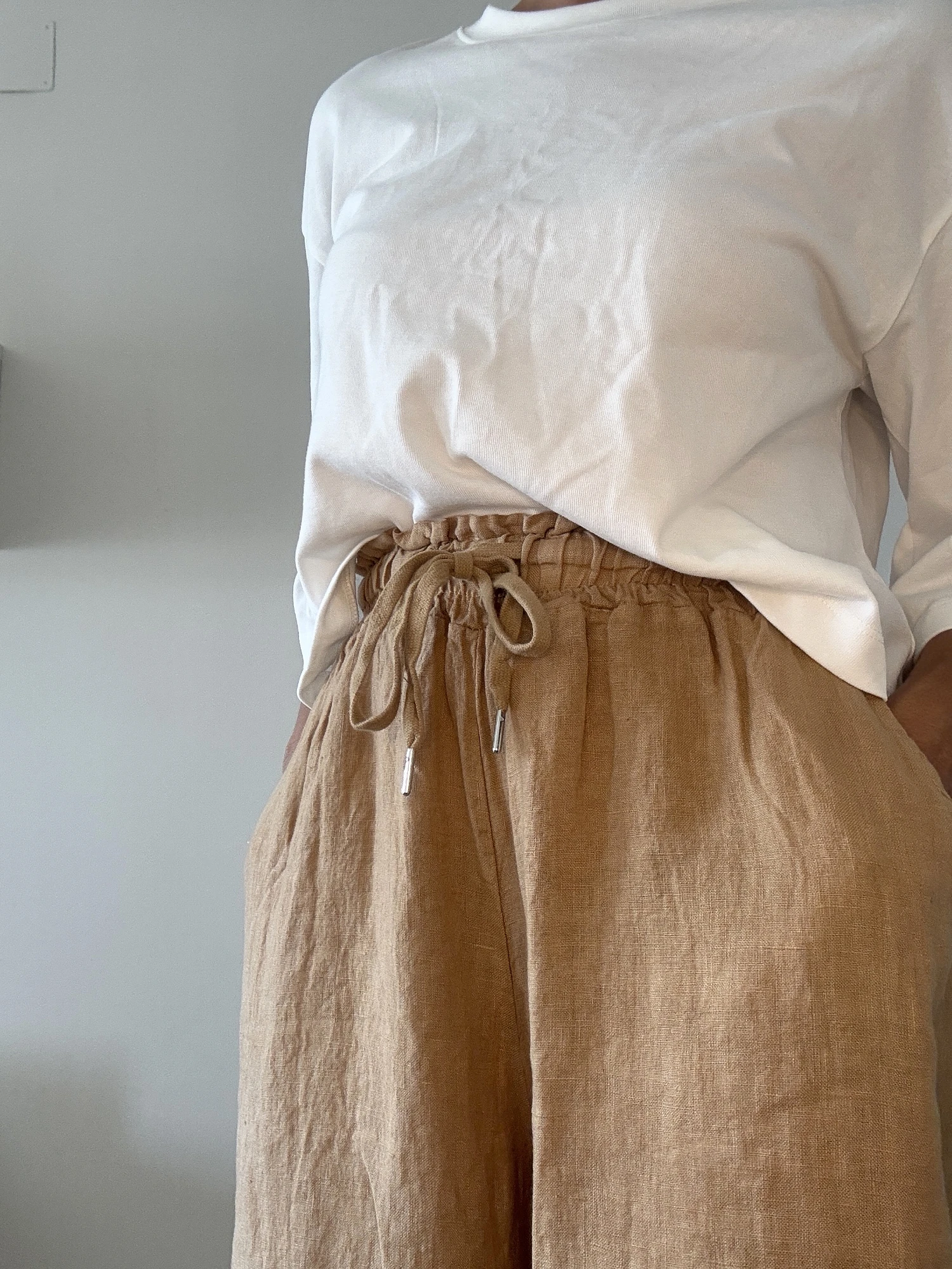 Pantalón de lino ancho