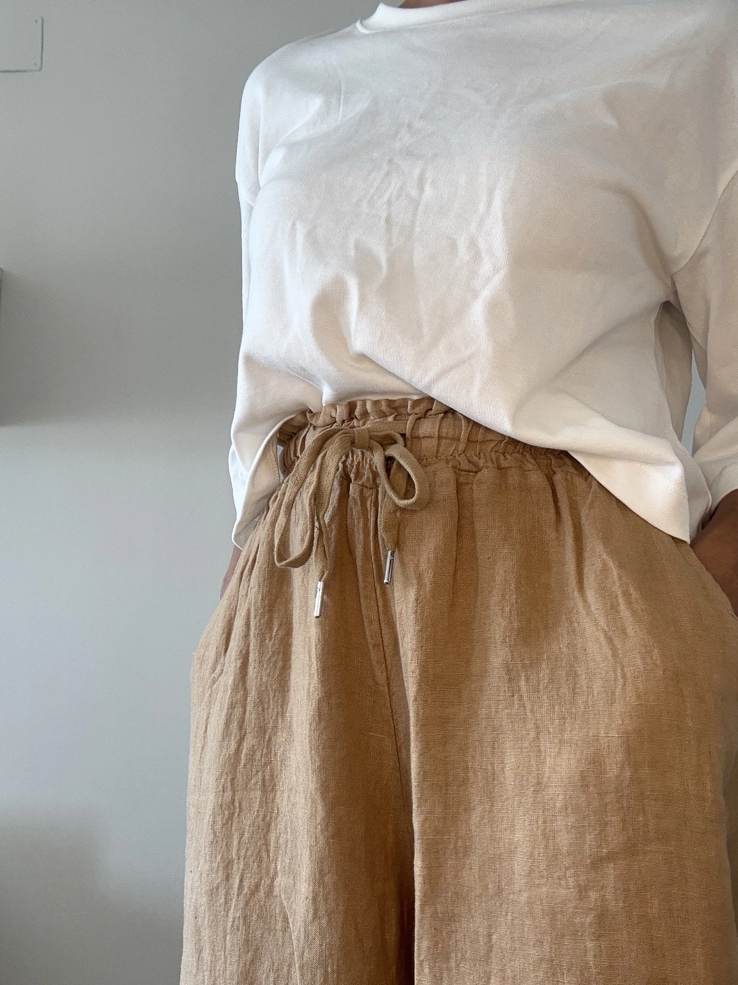 Pantalón de lino ancho