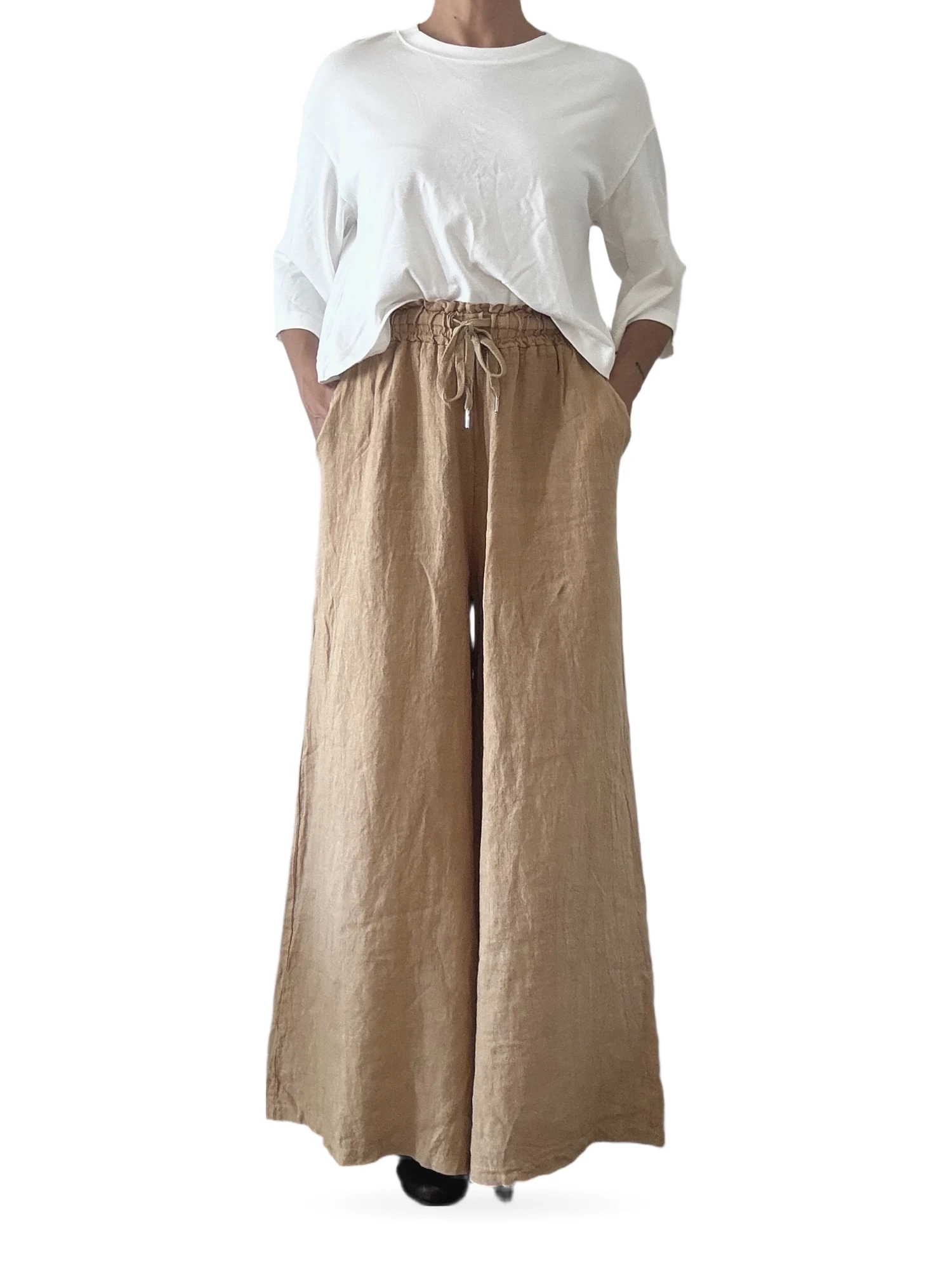 Pantalón de lino ancho