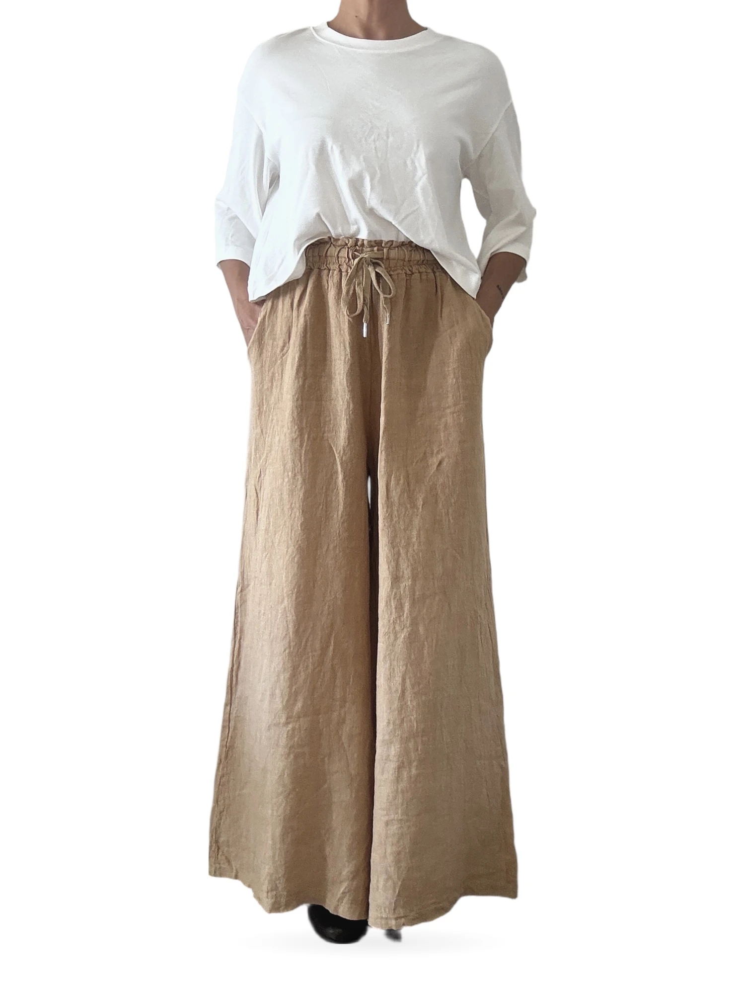 Pantalón de lino ancho