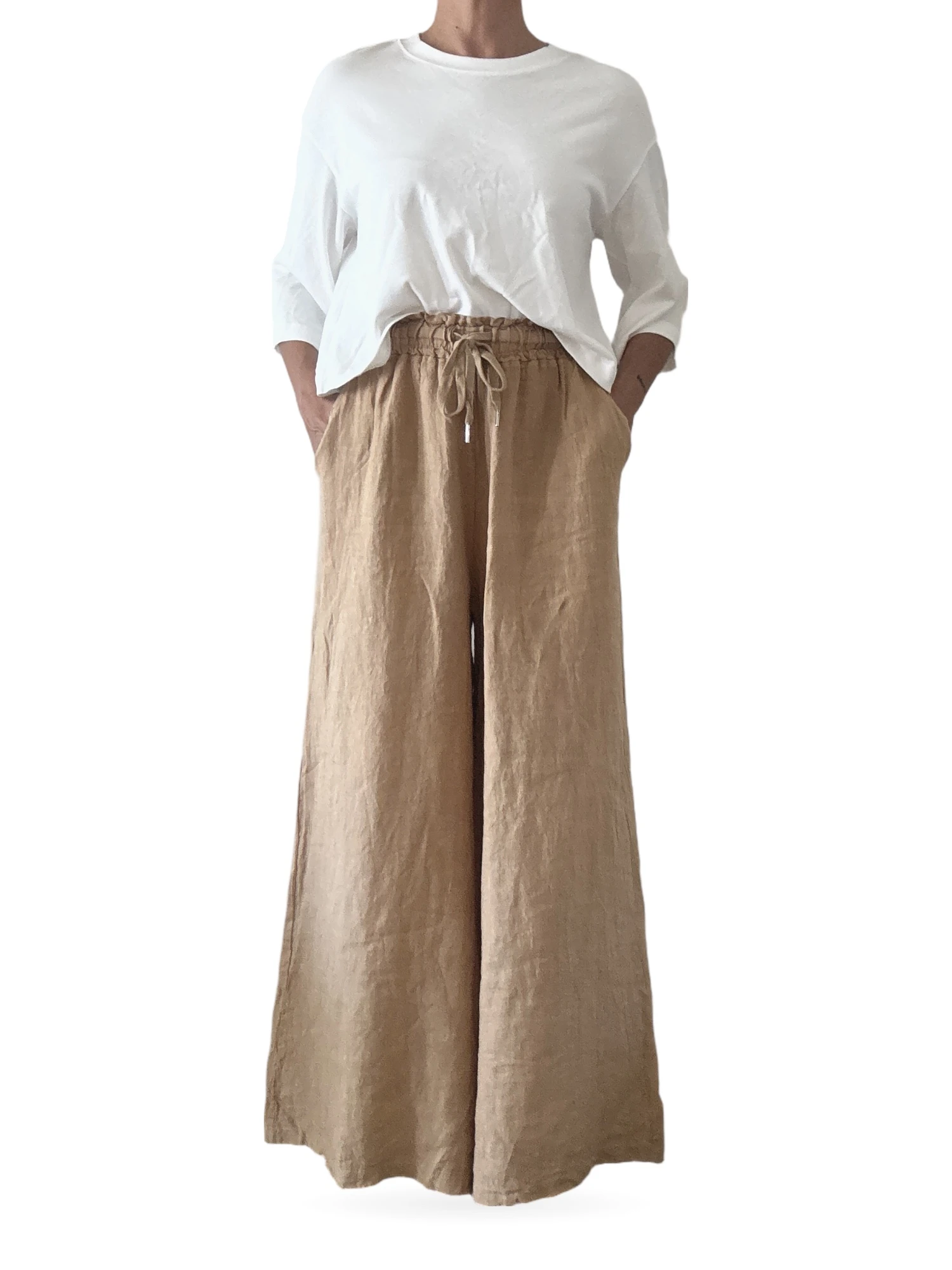 Pantalón de lino ancho