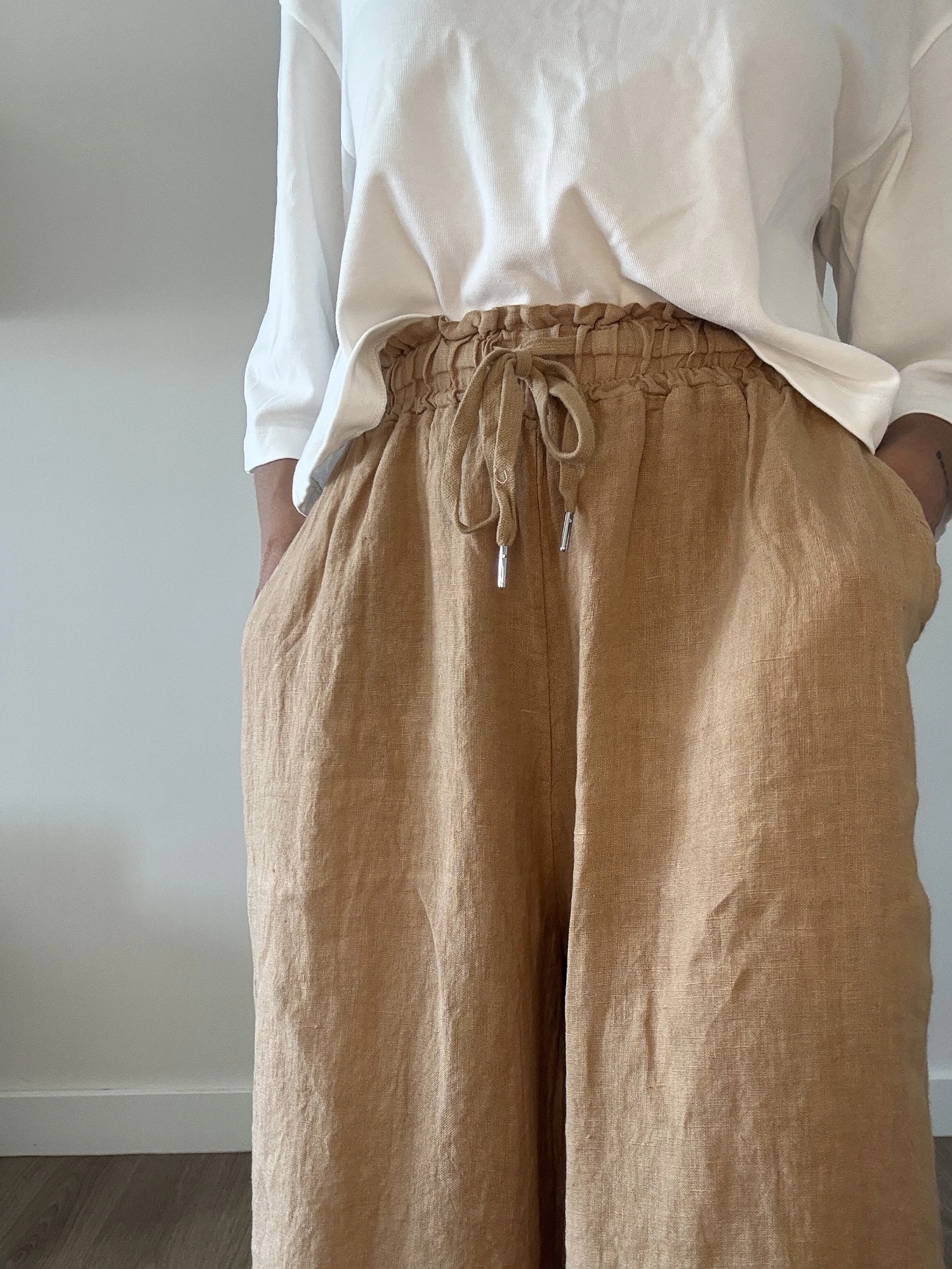 Pantalón de lino ancho