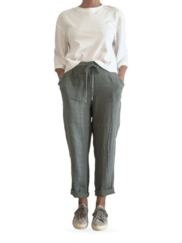 Pantalón de lino pitillo